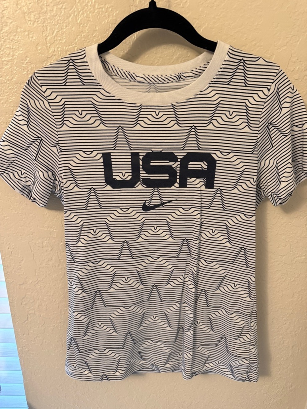 White & Navy USA Olympic Graphic Tee